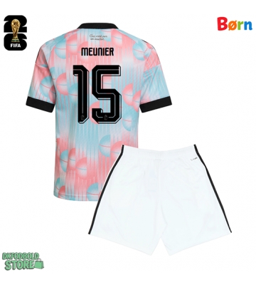 Belgien Thomas Meunier #15 Replika Babytøj Udebanesæt Børn VM 2026 Kortærmet (+ Korte bukser)